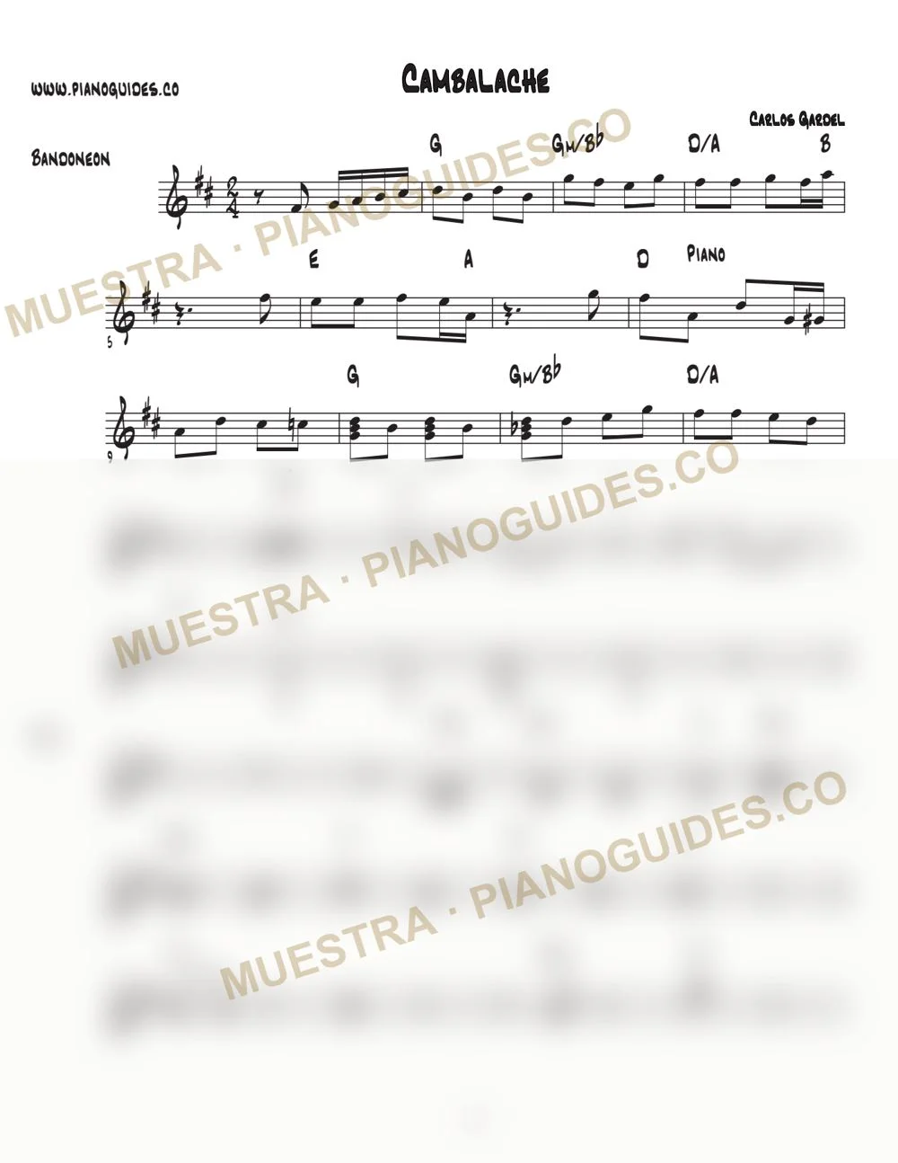 Primera página de la guía Cambalache
