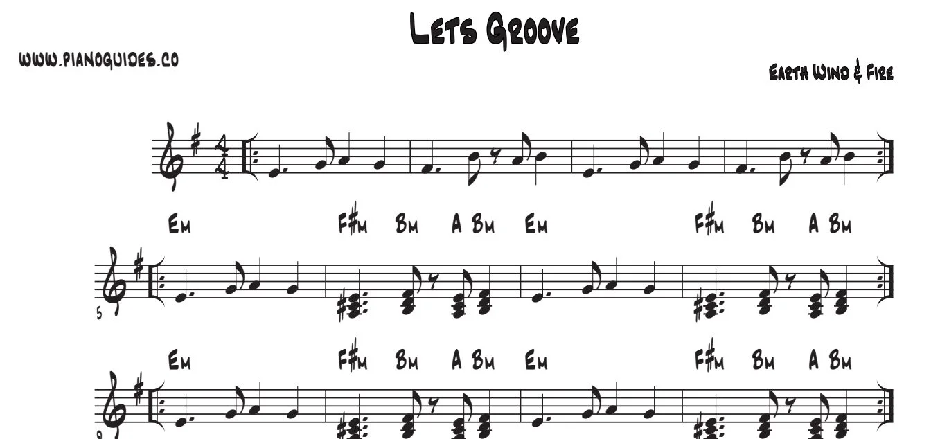 Título y primeras líneas de la guía de Let's Groove